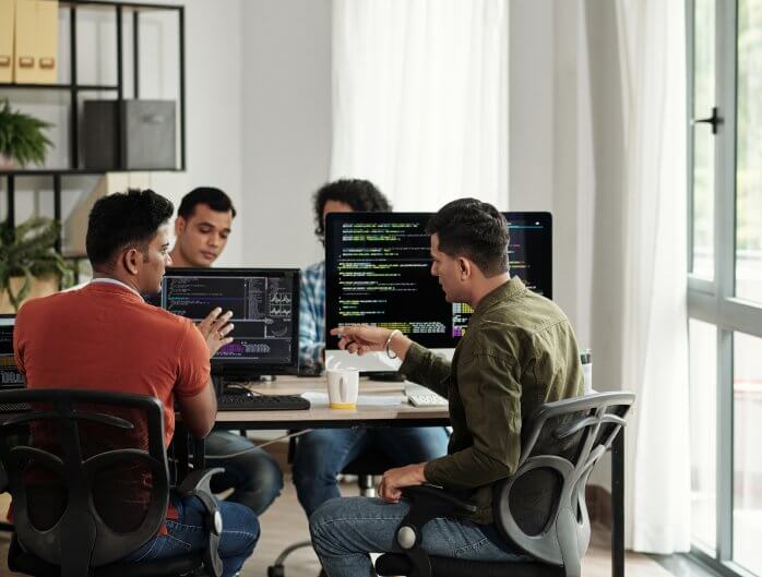 Equipo de trabajo colaborativo de nearshore teams tecnológicos